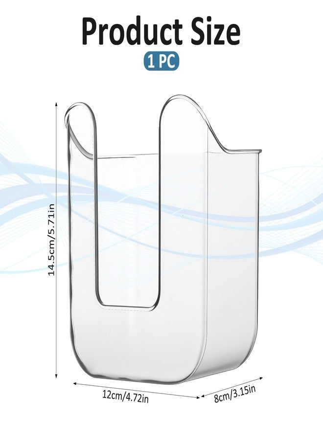 Bruislard Wipes Dispenser Flushable Wipes Holder for Bathroom Wipe Container Clear Wipe Dispenser Wall-Mounted Tissue Box Wipes Holder for Bathroom Bedroom Kitchen - Image 2